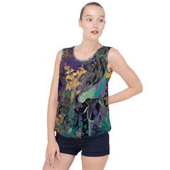 Flowers Trees Forest Mystical Forest Nature Bubble Hem Chiffon Tank Top