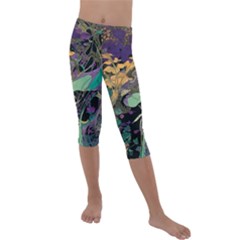 Flowers Trees Forest Mystical Forest Nature Kids  Lightweight Velour Capri Leggings 