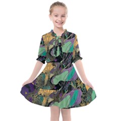 Flowers Trees Forest Mystical Forest Nature Kids  All Frills Chiffon Dress