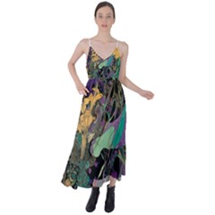 Flowers Trees Forest Mystical Forest Nature Tie Back Maxi Dress