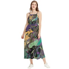 Flowers Trees Forest Mystical Forest Nature Boho Sleeveless Summer Dress by Maspions