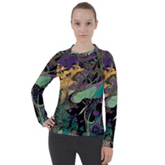 Flowers Trees Forest Mystical Forest Nature Women s Pique Long Sleeve T-shirt