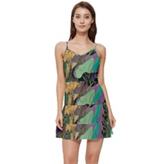 Flowers Trees Forest Mystical Forest Nature Short Frill Dress