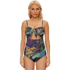 Flowers Trees Forest Mystical Forest Nature Knot Front One-piece Swimsuit