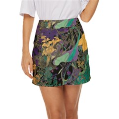 Flowers Trees Forest Mystical Forest Nature Mini Front Wrap Skirt