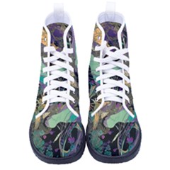 Flowers Trees Forest Mystical Forest Nature Men s High-top Canvas Sneakers