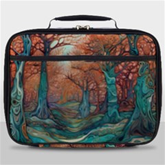 Trees Tree Forest Mystical Forest Nature Junk Journal Scrapbooking Landscape Nature Full Print Lunch Bag by Maspions