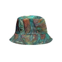 Trees Tree Forest Mystical Forest Nature Junk Journal Scrapbooking Landscape Nature Inside Out Bucket Hat (kids) by Maspions