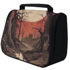 Comic Gothic Macabre Vampire Haunted Red Sky Full Print Travel Pouch (big)