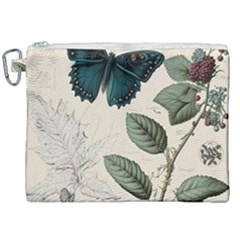 Butterflies Butterfly Botanical Nature Sketch Junk Journal Field Notes Paper Vintage Ephemera Canvas Cosmetic Bag (xxl)