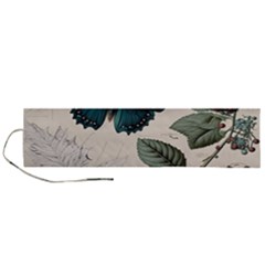 Butterflies Butterfly Botanical Nature Sketch Junk Journal Field Notes Paper Vintage Ephemera Roll Up Canvas Pencil Holder (l)