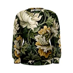 Flower Blossom Bloom Botanical Spring Nature Floral Pattern Leaves Women s Sweatshirt