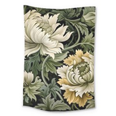 Flower Blossom Bloom Botanical Spring Nature Floral Pattern Leaves Large Tapestry