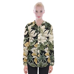 Flower Blossom Bloom Botanical Spring Nature Floral Pattern Leaves Womens Long Sleeve Shirt