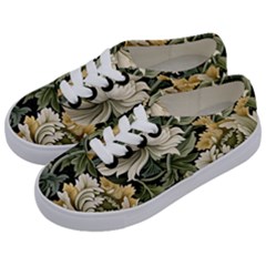 Flower Blossom Bloom Botanical Spring Nature Floral Pattern Leaves Kids  Classic Low Top Sneakers