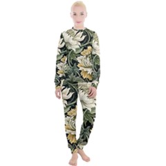 Flower Blossom Bloom Botanical Spring Nature Floral Pattern Leaves Women s Lounge Set