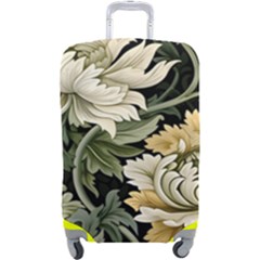 Flower Blossom Bloom Botanical Spring Nature Floral Pattern Leaves Luggage Cover (large)