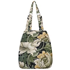 Flower Blossom Bloom Botanical Spring Nature Floral Pattern Leaves Center Zip Backpack