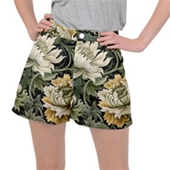 Flower Blossom Bloom Botanical Spring Nature Floral Pattern Leaves Women s Ripstop Shorts