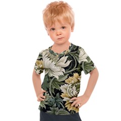 Flower Blossom Bloom Botanical Spring Nature Floral Pattern Leaves Kids  Sports T-shirt