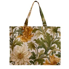 Flower Floral Pattern Floral Digital Paper Spring Flora Botanical Blossom Bloom Vintage Zipper Mini Tote Bag