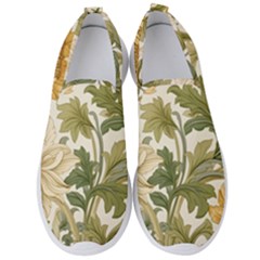 Flower Floral Pattern Floral Digital Paper Spring Flora Botanical Blossom Bloom Vintage Men s Slip On Sneakers