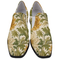 Flower Floral Pattern Floral Digital Paper Spring Flora Botanical Blossom Bloom Vintage Women Slip On Heel Loafers by Maspions