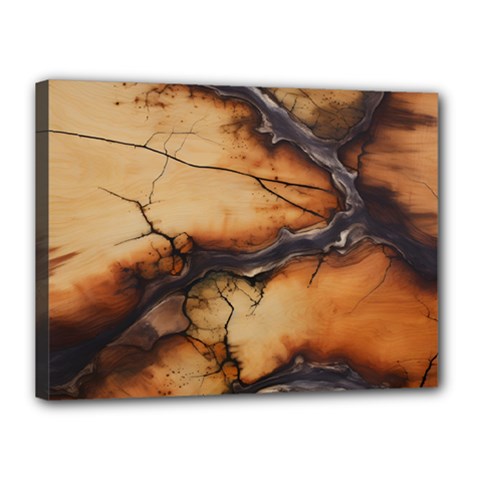 Texture Woodgrain Pattern Nature Wood Pattern Canvas 16  X 12  (stretched)