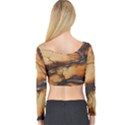 Texture Woodgrain Pattern Nature Wood Pattern Long Sleeve Crop Top View2