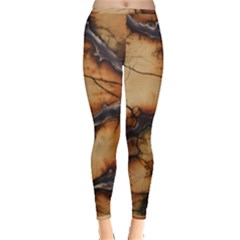 Texture Woodgrain Pattern Nature Wood Pattern Inside Out Leggings