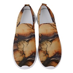 Texture Woodgrain Pattern Nature Wood Pattern Women s Slip On Sneakers