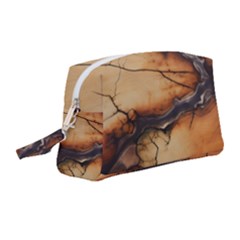 Texture Woodgrain Pattern Nature Wood Pattern Wristlet Pouch Bag (medium)