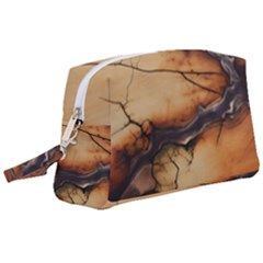 Texture Woodgrain Pattern Nature Wood Pattern Wristlet Pouch Bag (large)