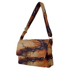 Texture Woodgrain Pattern Nature Wood Pattern Full Print Messenger Bag (m)