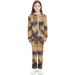 Texture Woodgrain Pattern Nature Wood Pattern Kids  Tracksuit by Maspions