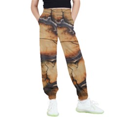 Texture Woodgrain Pattern Nature Wood Pattern Kids  Joggers by Maspions