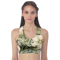 Flower Floral Pattern Floral Digital Paper Spring Flora Botanical Blossom Bloom Vintage Art Fitness Sports Bra