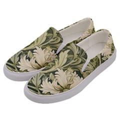 Flower Floral Pattern Floral Digital Paper Spring Flora Botanical Blossom Bloom Vintage Art Men s Canvas Slip Ons