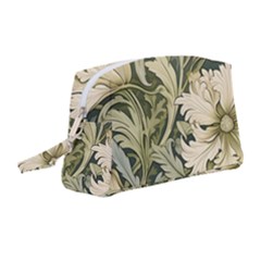 Flower Floral Pattern Floral Digital Paper Spring Flora Botanical Blossom Bloom Vintage Art Wristlet Pouch Bag (medium)