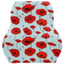 Poppies Flowers Red Seamless Pattern Car Seat Back Cushion  View1