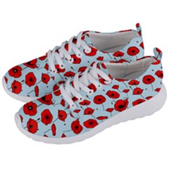 Poppies Flowers Red Seamless Pattern Men s Lightweight Sports Shoes