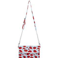 Poppies Flowers Red Seamless Pattern Mini Crossbody Handbag