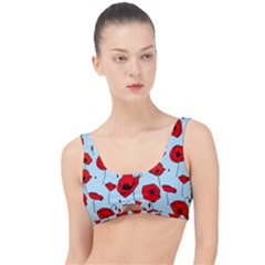 Poppies Flowers Red Seamless Pattern The Little Details Bikini Top