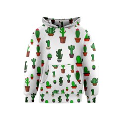 Cactus Plants Background Pattern Seamless Kids  Pullover Hoodie