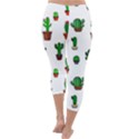 Cactus Plants Background Pattern Seamless Capri Winter Leggings  View4