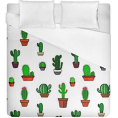 Cactus Plants Background Pattern Seamless Duvet Cover (king Size)