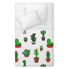 Cactus Plants Background Pattern Seamless Duvet Cover (single Size) by Maspions