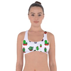 Cactus Plants Background Pattern Seamless Got No Strings Sports Bra