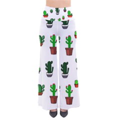 Cactus Plants Background Pattern Seamless So Vintage Palazzo Pants by Maspions