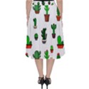 Cactus Plants Background Pattern Seamless Classic Midi Skirt View2